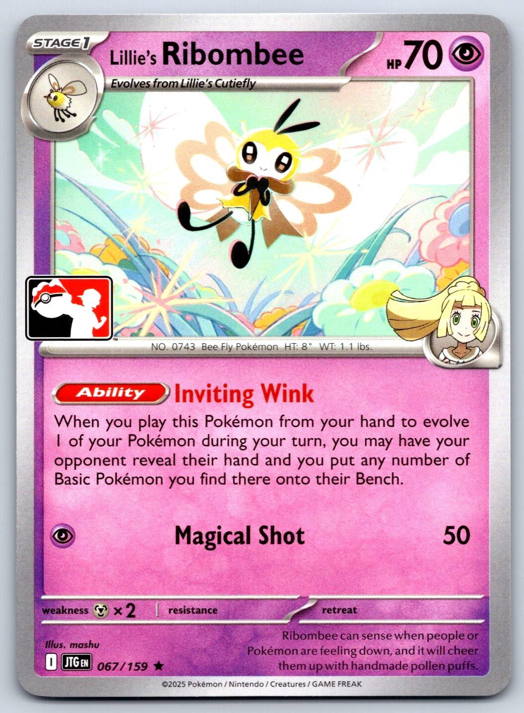 Journey Together Lillie's Ribombee [Prize-Pack] Pokémon card